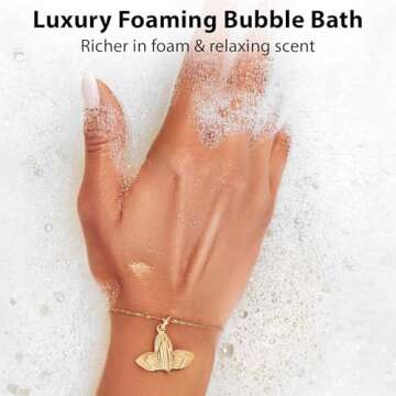 Magnesium Bubble Bath Rose Jasmine Vanilla - Luxury Long Lasting Bubble Bath for Sore Muscles - Epsom Salt Moisturizing Relaxing Stress Relief - Spa Self Care Spa Gift for Women Birthday Christmas