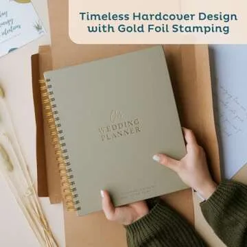 Nook Theory Comprehensive Linen Wedding Planner and Keepsake - Perfect for Newly Engaged Gift, Weddi...