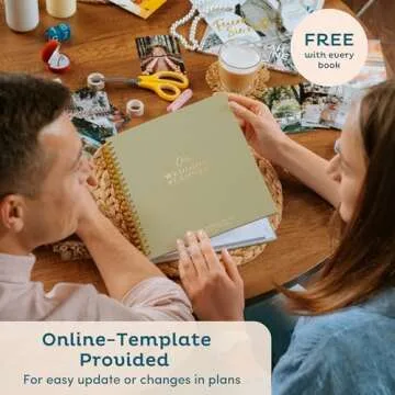 Nook Theory Comprehensive Linen Wedding Planner and Keepsake - Perfect for Newly Engaged Gift, Wedding Planning and Organizer Book for the Bride (Sage)