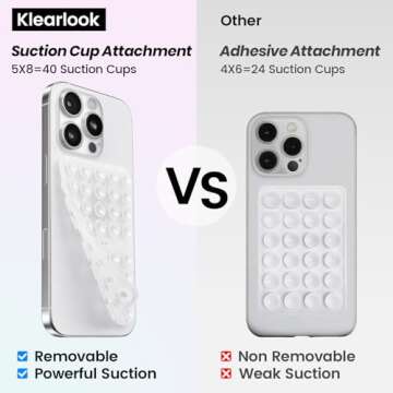 Klearlook Silicone Suction Phone Grip for Hands-Free Content