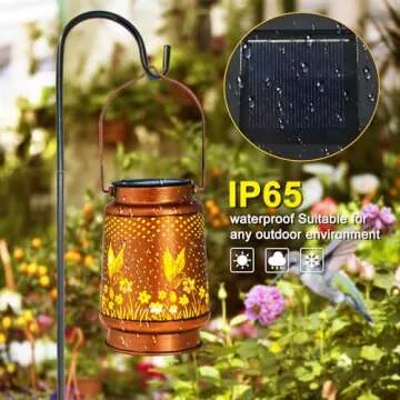 Hummingbird Solar Lantern for Garden Decor Gifts