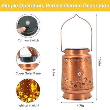 Hummingbird Solar Lantern for Garden Decor Gifts
