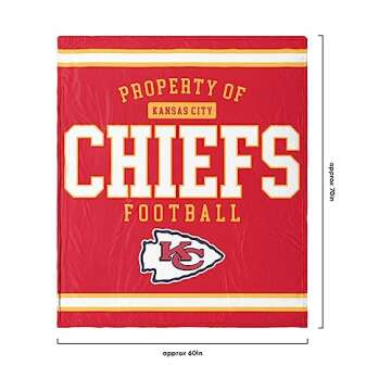 FOCO Kansas City Chiefs NFL Team Property Of Sherpa Fleece Blanket