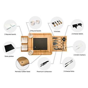 Best Charcuterie Boards Set Cheese Boards Charcuterie Boards Gift Set CheeseBoard Gift Set, Board fo...