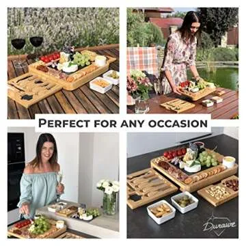 Best Charcuterie Boards Set Cheese Boards Charcuterie Boards Gift Set CheeseBoard Gift Set, Board for Picnic Charcuterie Board Set Housewarming Wedding Gifts for Couple Bridal Shower Gift Xmas Present