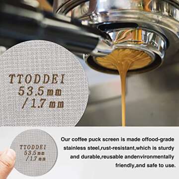 54mm Reusable Espresso Puck Screen for Perfect Coffee
