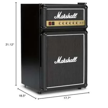 Marshall MF3.2 MF32BLKNA 3.2 Cubic-Foot Medium-Capacity Bar Fridge, Black