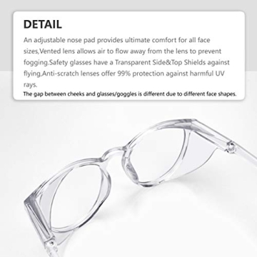 LeonDesigns Stylish Anti-Fog Safety Glasses for All Ages