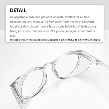 LeonDesigns Stylish Anti-Fog Safety Glasses for All Ages