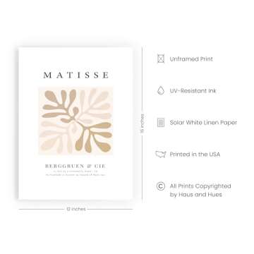 HAUS AND HUES Henri Matisse Wall Art Exhibition Poster - Aesthetic Matisse Prints and Posters for St...