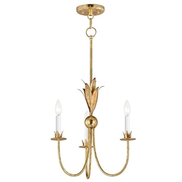 Maxim Paloma - 3 Light Mini Pendant - Stunning Gold Leaf Finish for Modern Spaces