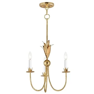 Maxim Paloma - 3 Light Mini Pendant - Stunning Gold Leaf Finish for Modern Spaces