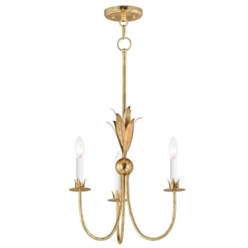 Maxim Paloma - 3 Light Mini Pendant - Stunning Gold Leaf Finish for Modern Spaces