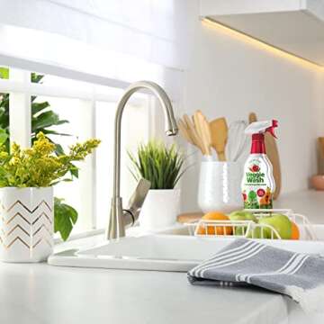 Veggie Wash Fruit and Vegetable Wash, Ideal for Cleaning Produce, 16 Fluid Ounce, Pack of 3