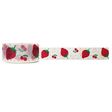 Wrapables Floral and Nature Washi Masking Tape, Strawberries and Cherries