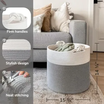 Goodpick Soft Woven Toy Storage Basket for Nursery