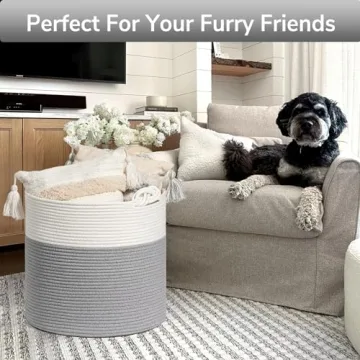 Goodpick Soft Woven Toy Storage Basket for Nursery