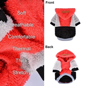 Stylish Dog Sweater Hoodie for Small Dogs Winter Wear