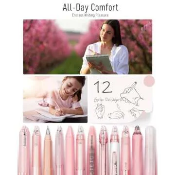 FourCandies 12Pack Pastel Gel Ink Pen Set for Elegant Writing