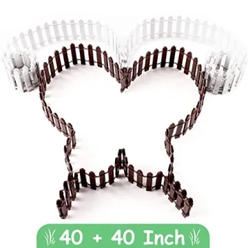 Miniature Fairy Garden Fence 40 Inch Brown White Outdoor Decor