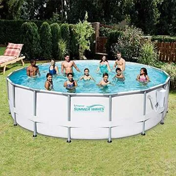 Summer Waves 16ft x 48in Elite Metal Frame Above Ground Pool Set w/Filter Pump