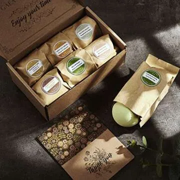 Gaea Miracle Bath bombs Gfit Set, 6 X 4.0 oz Spa Bomb Fizzies Vegan Natural Essential Oils Handmade Birthday Gift Idea for Her/Him, Wife, Girlfriend, Men, Women