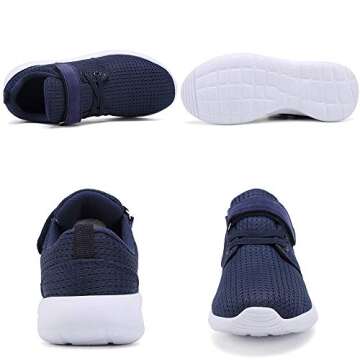 TOEDNNQI Kids Lightweight Breathable Athletic Sneakers
