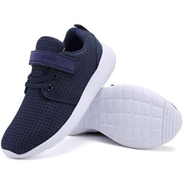 TOEDNNQI Kids Lightweight Breathable Athletic Sneakers