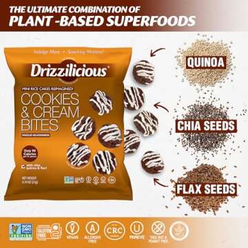 Drizzilicious Cookies & Cream Rice Cakes - Guilt-Free Snack