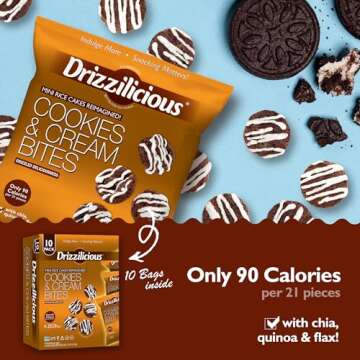Drizzilicious Cookies & Cream Rice Cakes - Guilt-Free Snack