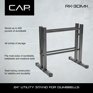 Durable CAP Barbell 24" Utility Rack for Dumbbells