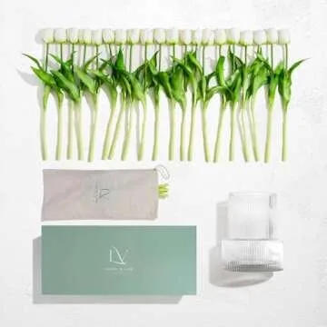 Tulips and Vase Gift Set for Elegant Home Decor