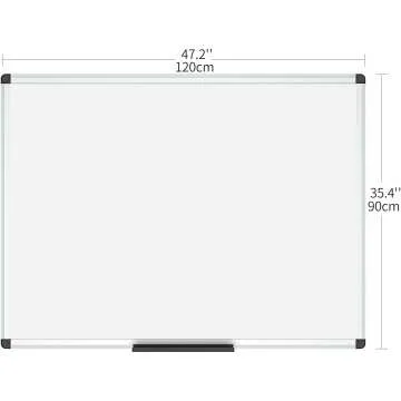 VIZ-PRO Magnetic Dry Erase Board 48x36 in Silver