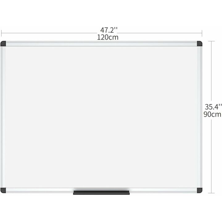 VIZ-PRO Magnetic Dry Erase Board 48x36 in Silver