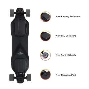 Backfire G2 Black Electric Skateboard - 12.5mi Range, Gear Included