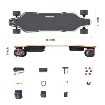 Backfire G2 Black Electric Skateboard - 12.5mi Range, Gear Included