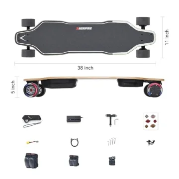 Backfire G2 Black Electric Skateboard - 12.5mi Range, Gear Included