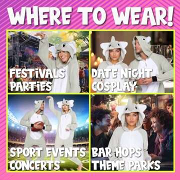 Funziez Slim Fit Adult Onesie - Animal Costume for Halloween