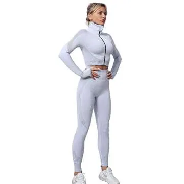 YETOWA 3pcs Seamless Women's Workout Set for Fitness