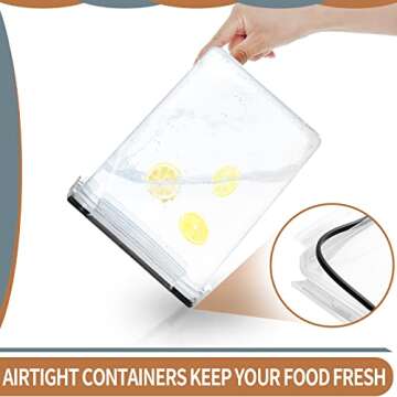 PRAKI Airtight Food Storage Containers 5.2L 4pcs Set