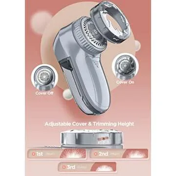 Bymore Fabric Shaver, Lint Remover, Lint Shaver Defuzzer Sweater Shaver for Clothes and Furniture AC Adapter or Battery Operated Pill Fuzz Remover