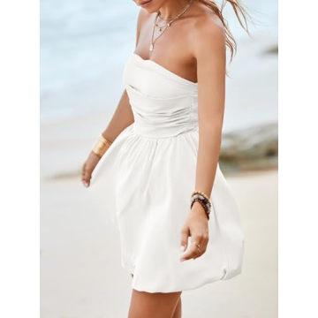 Strapless Summer Mini Dress for Wedding or Party