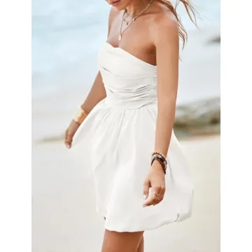 Strapless Summer Mini Dress for Wedding or Party
