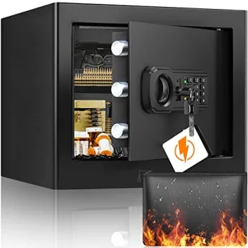1.2 Cubic Home Safe: Fireproof Waterproof Safe with Fireproof Bag and Removable Shelf | Ideal for Do...