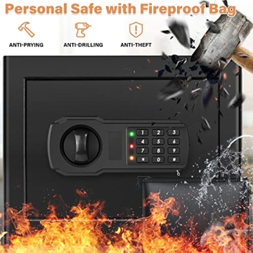 Fireproof Waterproof Home Safe 1.2 Cubic Capacity