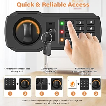 Fireproof Waterproof Home Safe 1.2 Cubic Capacity