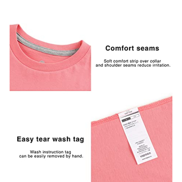 LAPASA Kids Cotton T-Shirts 4 Pack Summer Tees