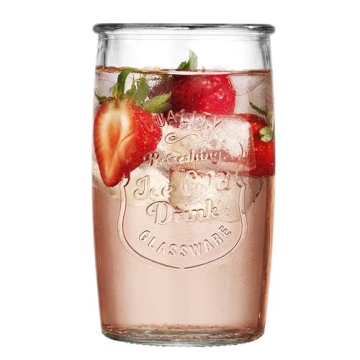 Glaver's Vintage Italian Drinking Glass Set - Elegant 20 Oz Tumblers