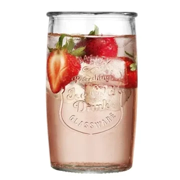 Glaver's Vintage Italian Drinking Glass Set - Elegant 20 Oz Tumblers