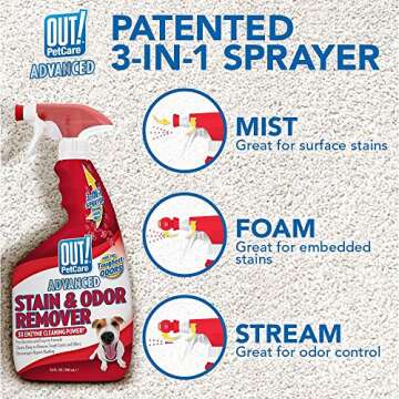 OUT! Advanced Stain and Odor Remover - Pet Stain and Odor Remover - 32 Ounces